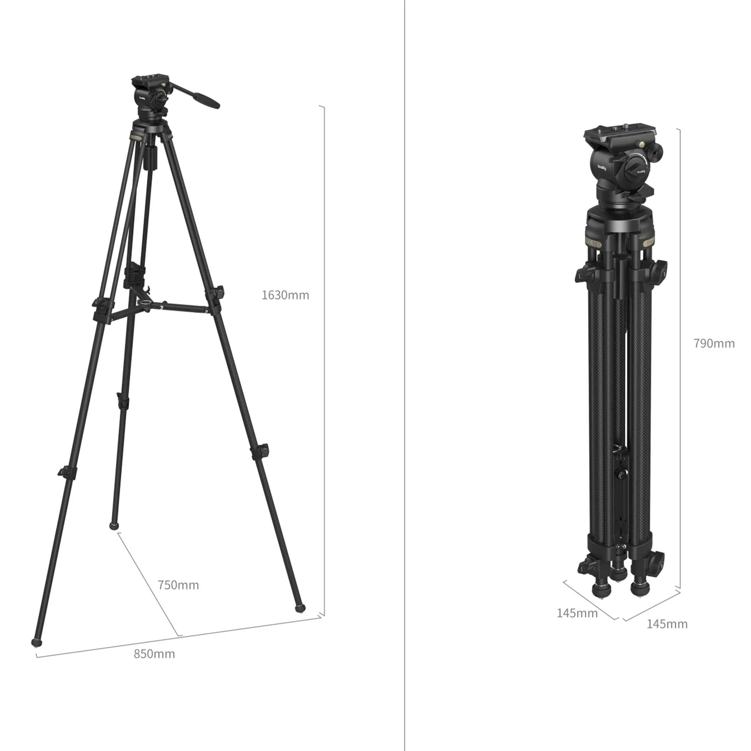חצובת וידאו סיבי פחמן SmallRig 4685 AD-50