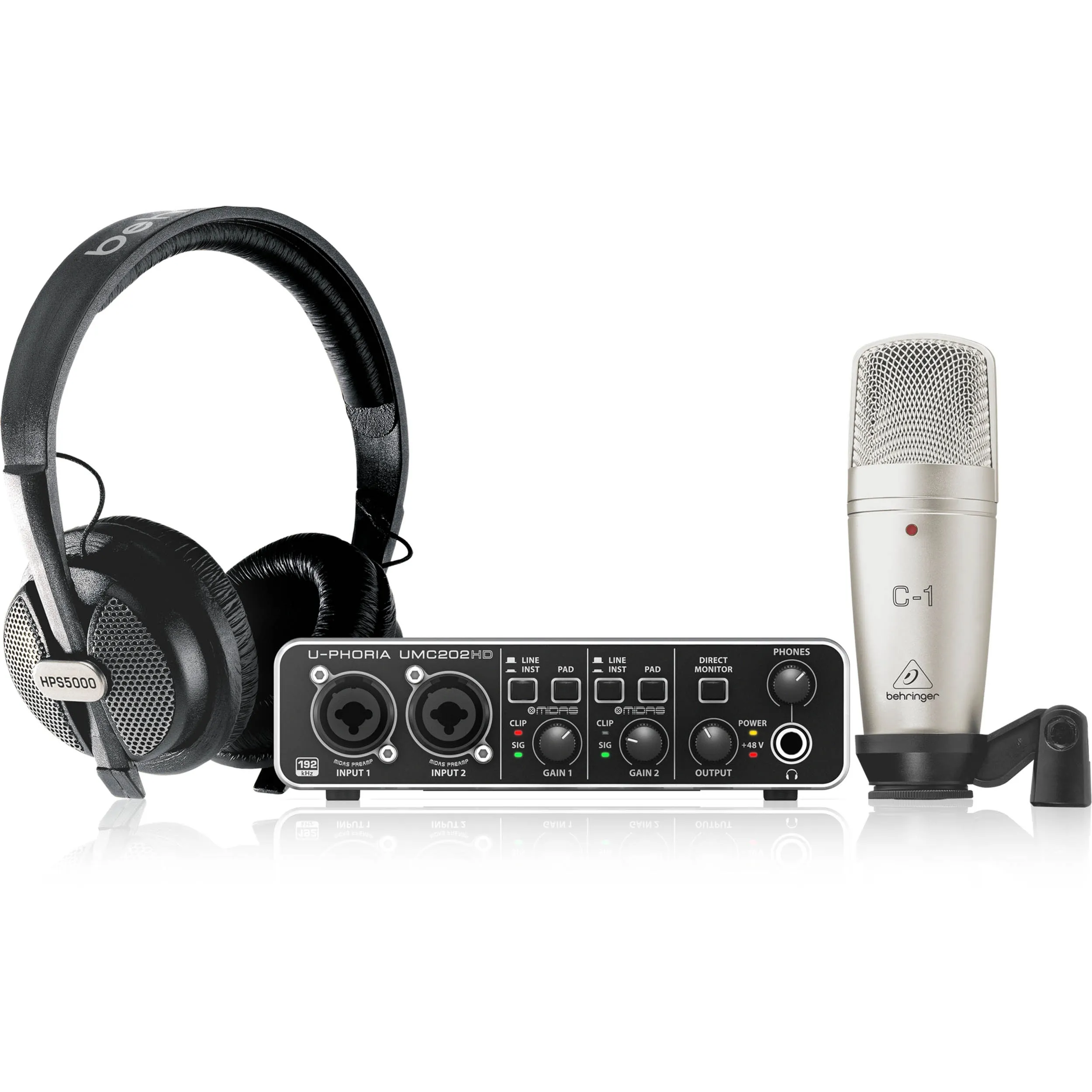 ערכת אולפן מקצועי BEHRINGER U-PHORIA STUDIO PRO