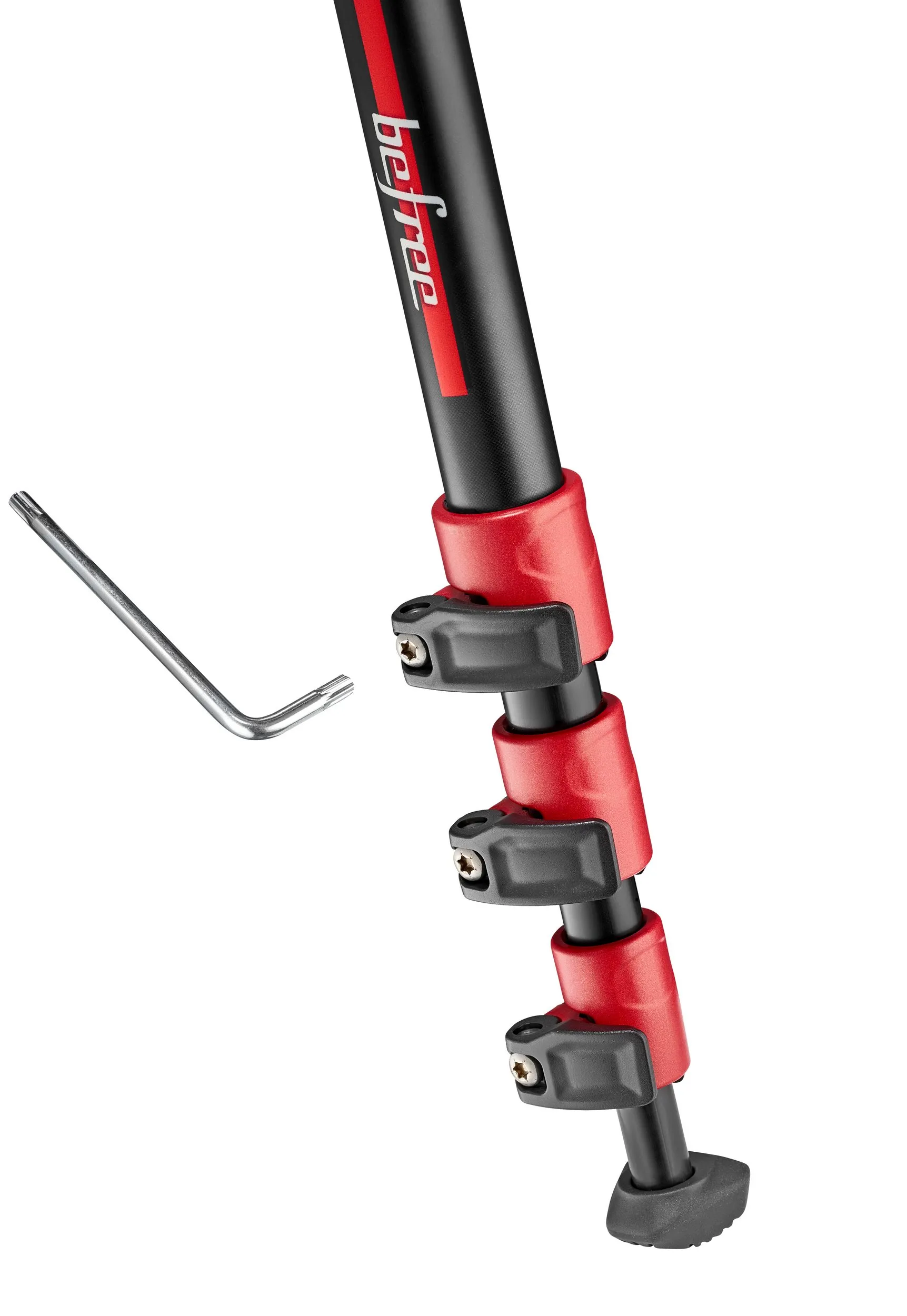 קיט חצובת סטילס קומפקטית עם ראש כדורי BEFREE RED