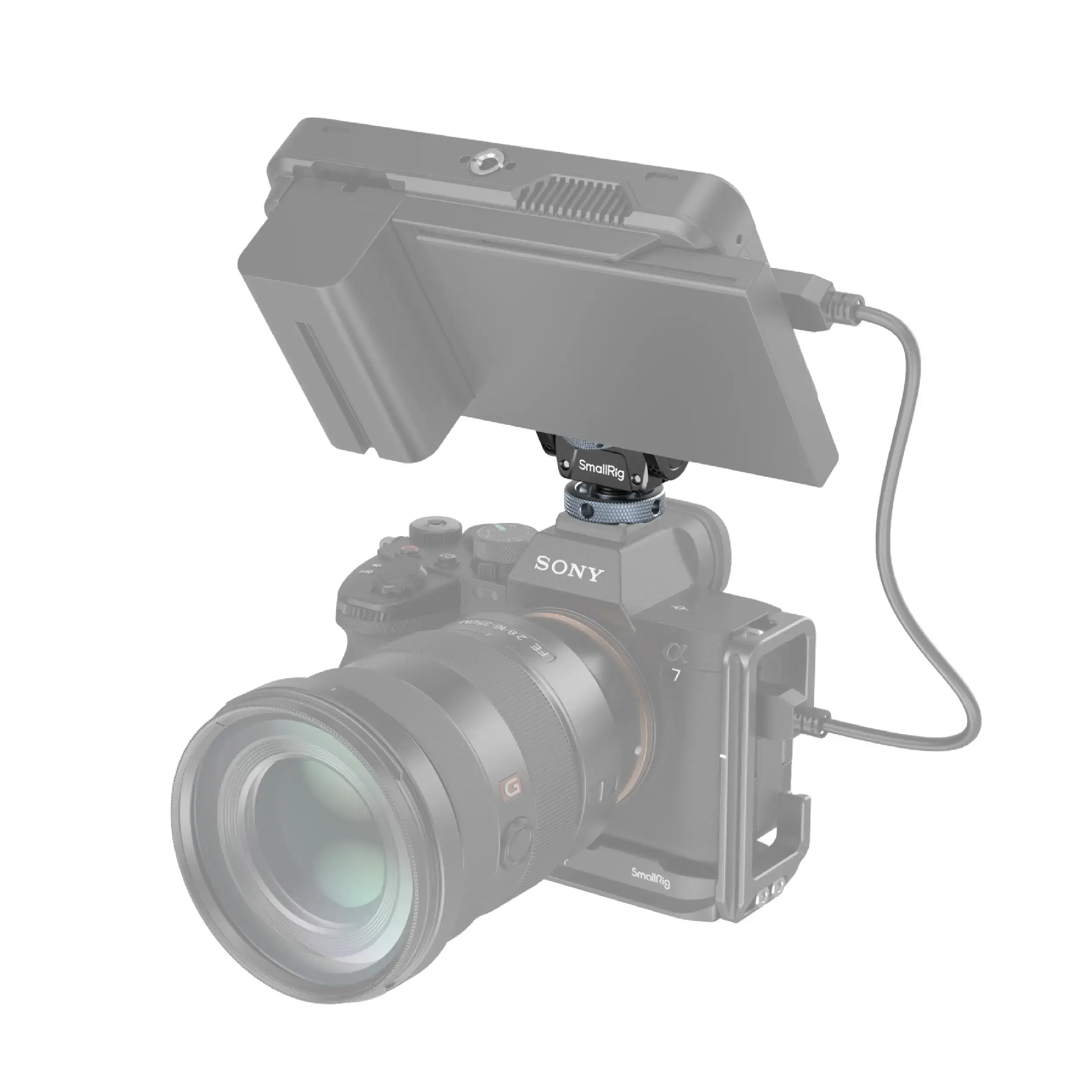 תושבת למסך עם SmallRig 3809B Cold Shoe