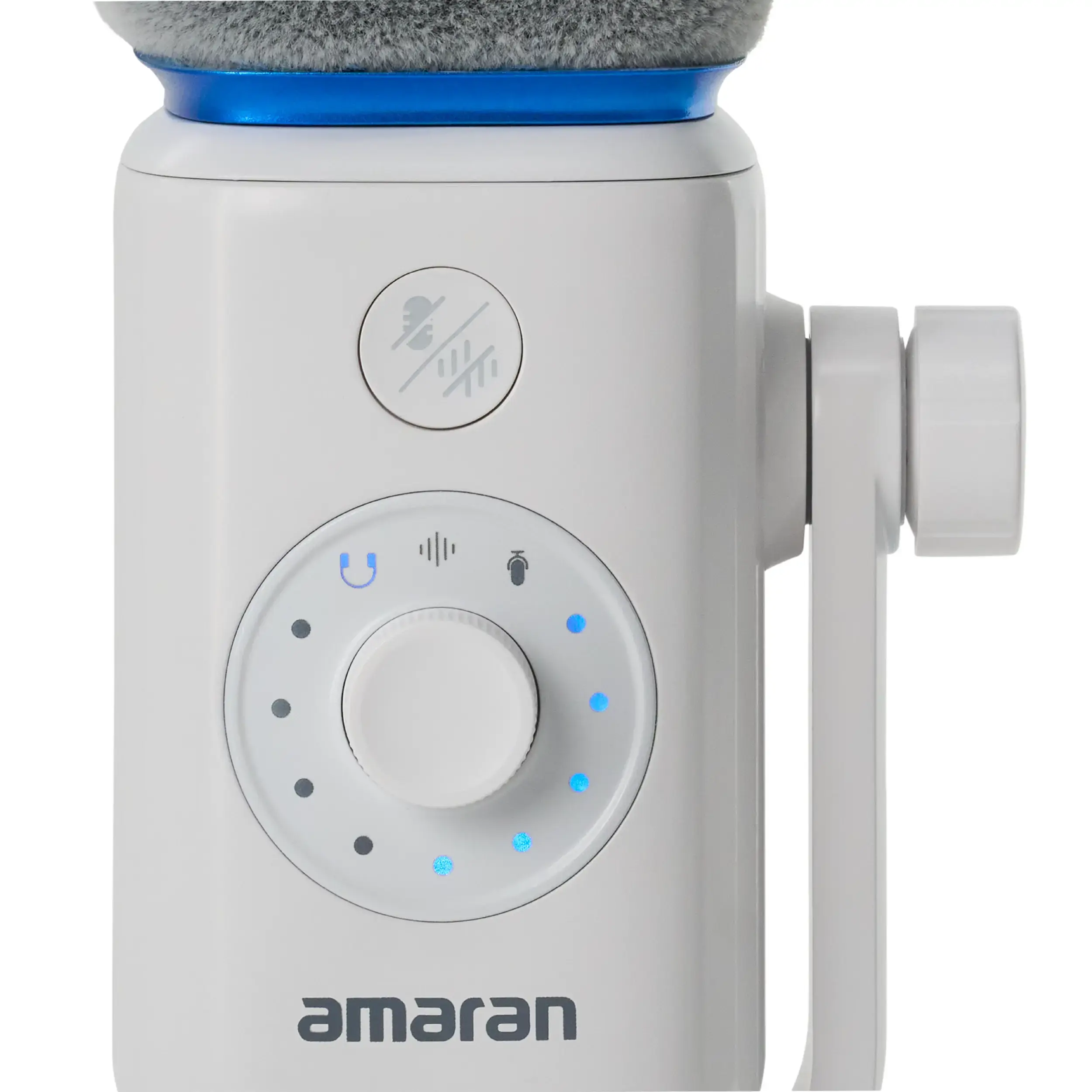 קיט מיקרופון לבן ומעמד שולחני Amaran Mic