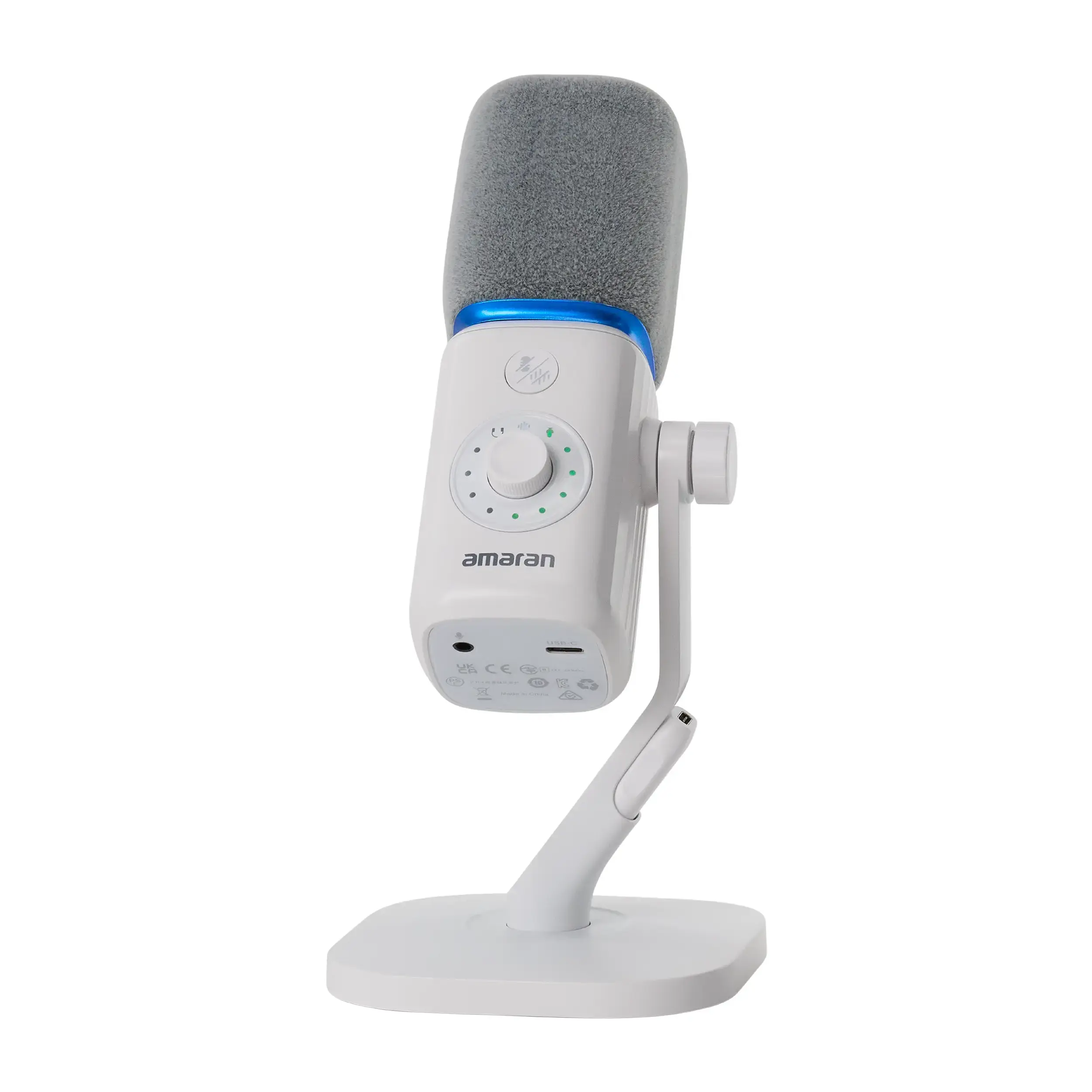 קיט מיקרופון לבן ומעמד שולחני Amaran Mic