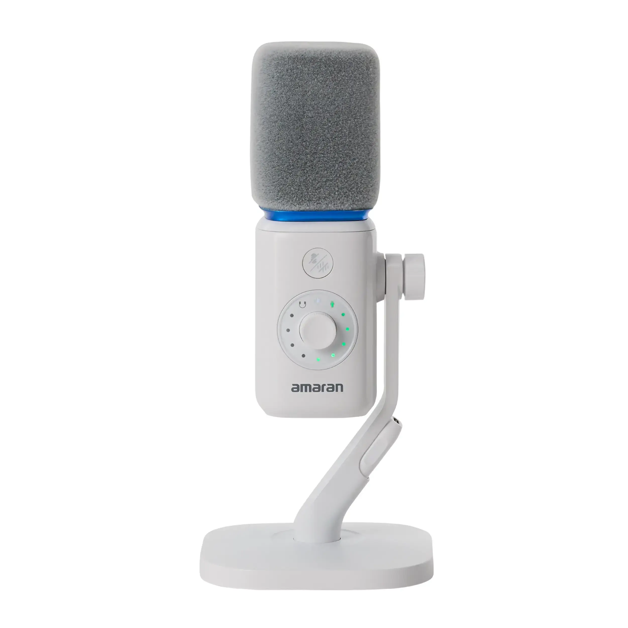 קיט מיקרופון לבן ומעמד שולחני Amaran Mic