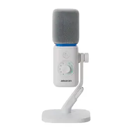 קיט מיקרופון לבן ומעמד שולחני Amaran Mic