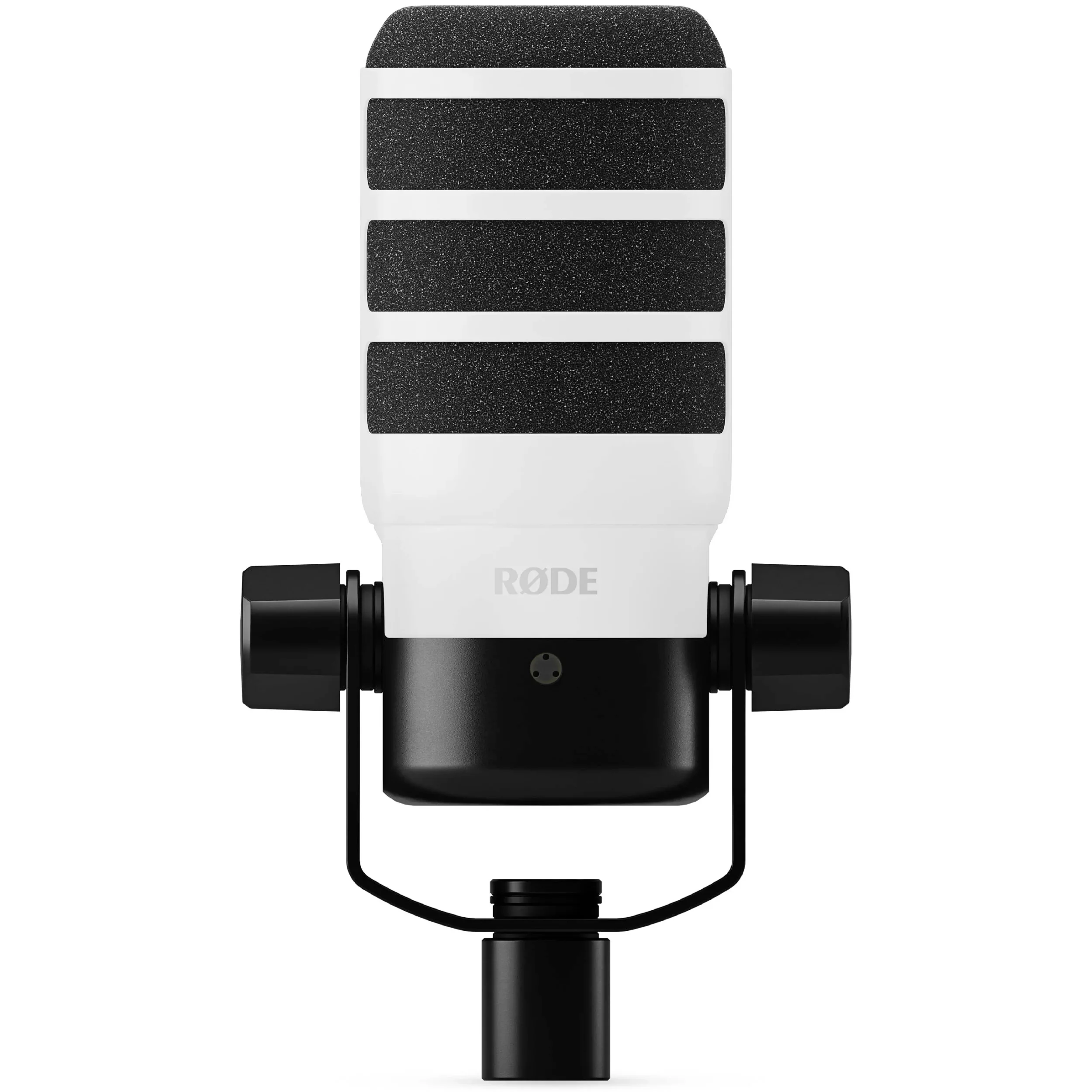 מיקרופון דינמי לבן לפודקאסט RODE PODMIC USB