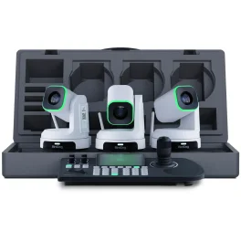 באנדל 3 מצלמות X1-30W ובקר שליטה BirdDog KBD - צבע לבן