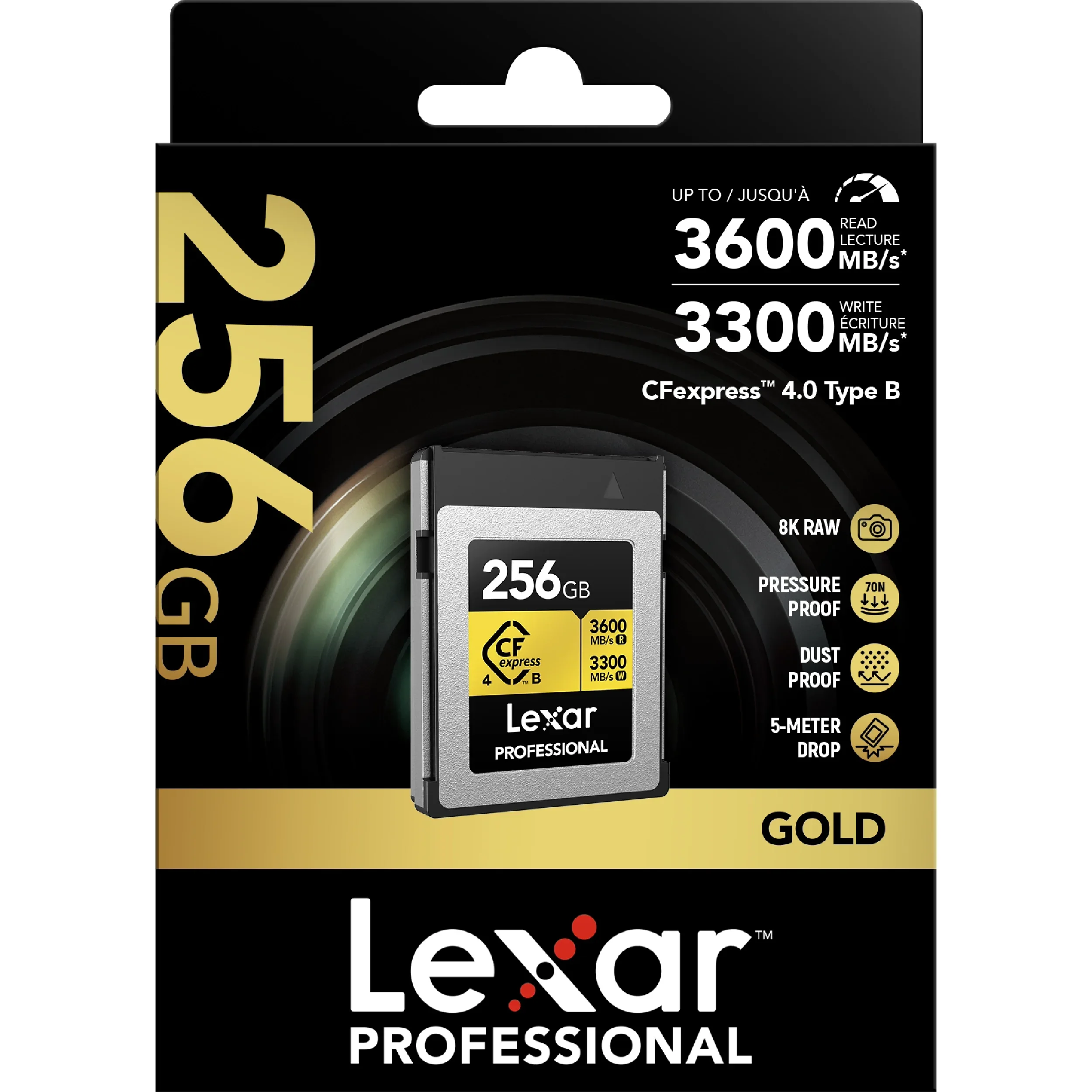 כרטיס זיכרון  Lexar Professional Gold 256GB CFexpress™ Type-B