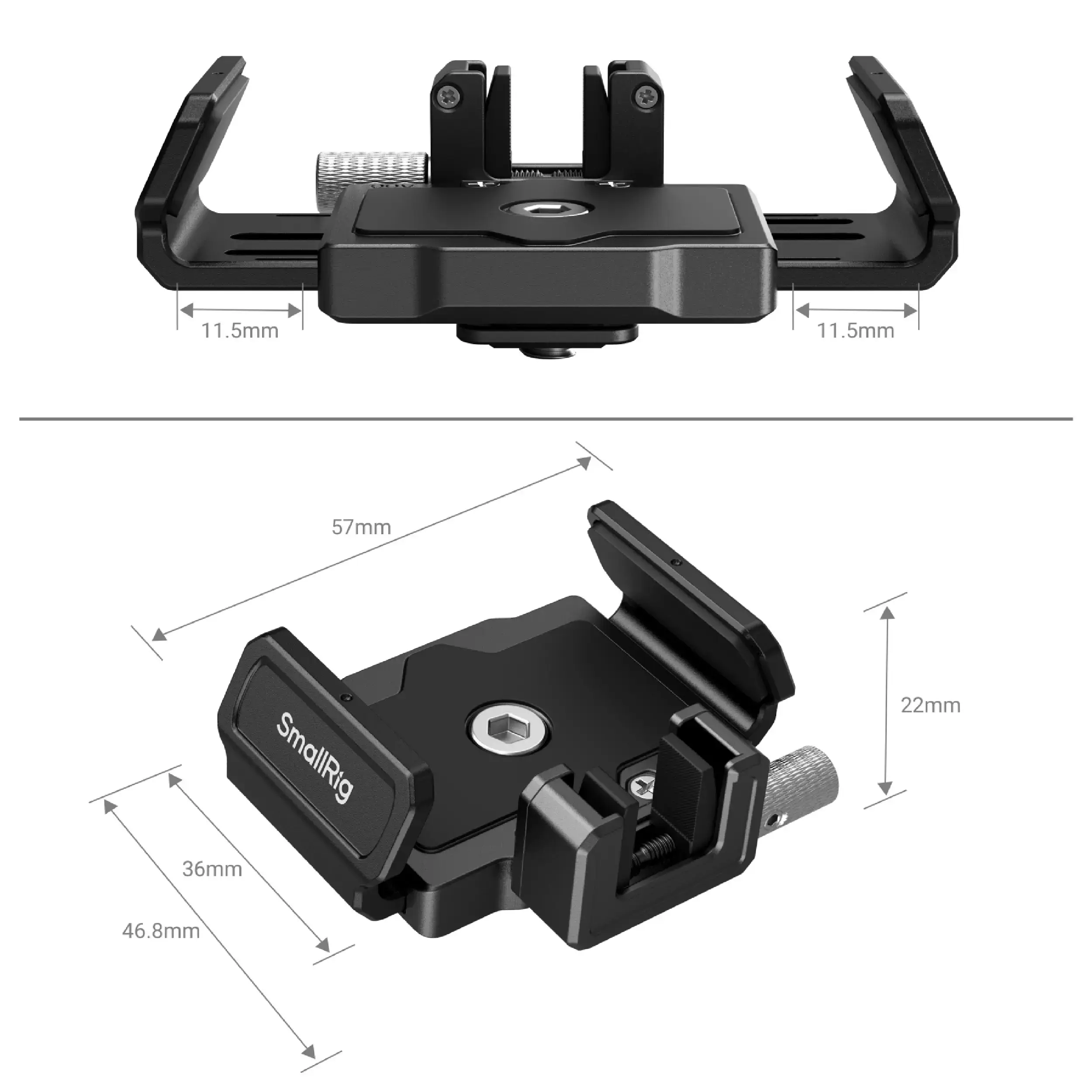 תושבת לכלוב מצלמות Blackmagick 6K עבור כונני SmallRig 3272B Samsung T5/7/9