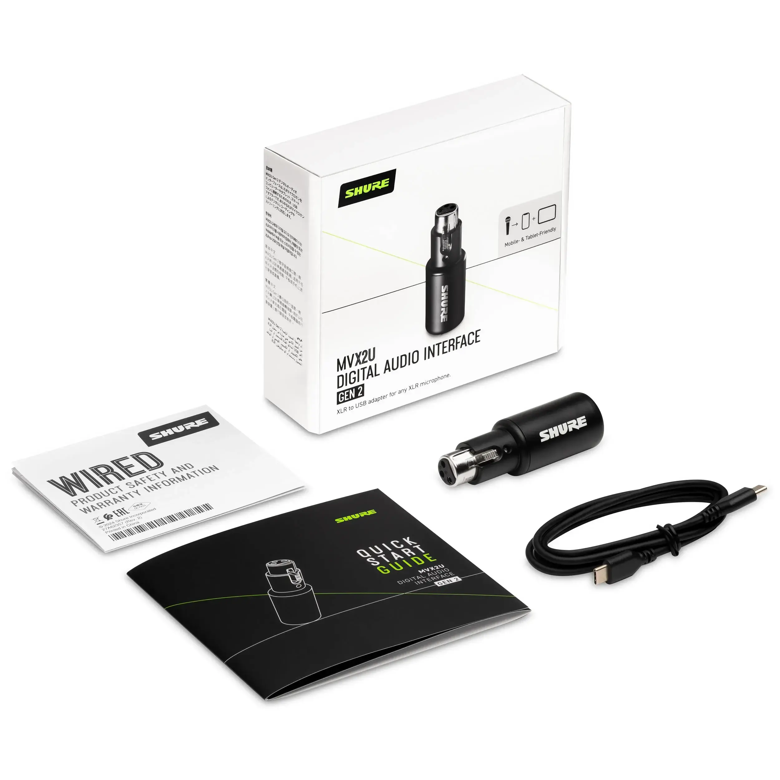 ממשק אודיו XLR ל-USB-C דור 2  Shure MVX2U