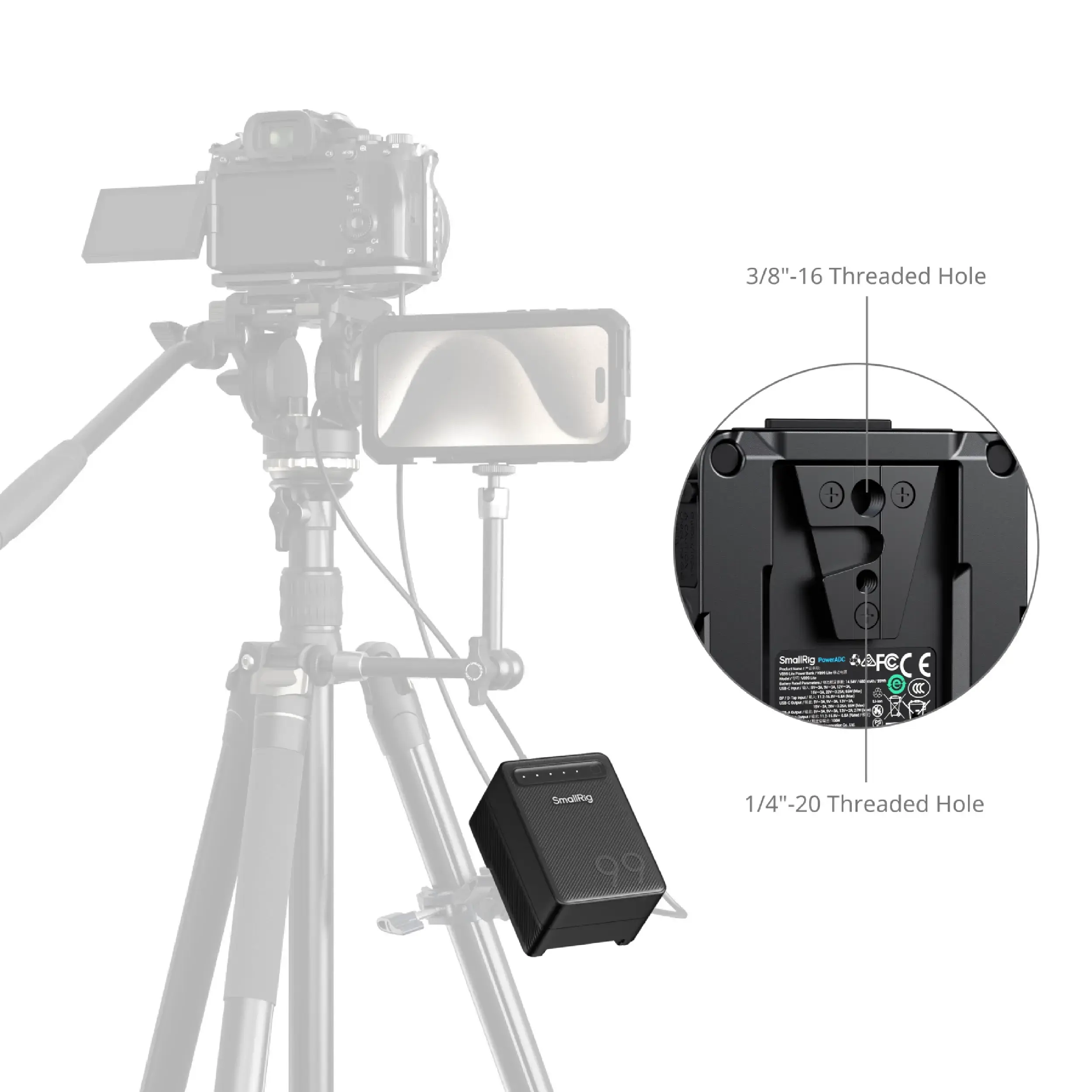 סוללה SmallRig 5245 VB99 mini V-Mount 99W
