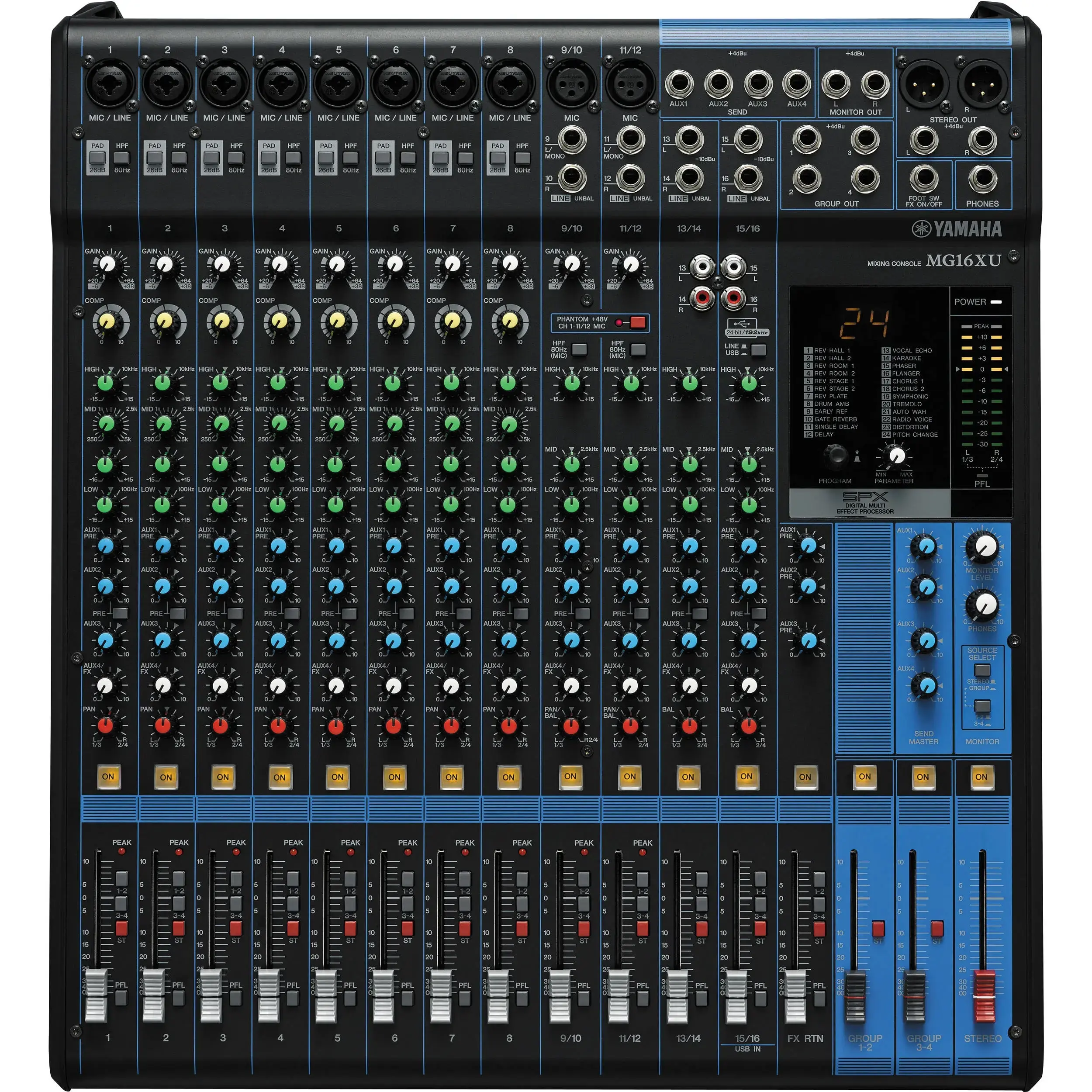 מיקסר 16 כניסות Yamaha MG16XU