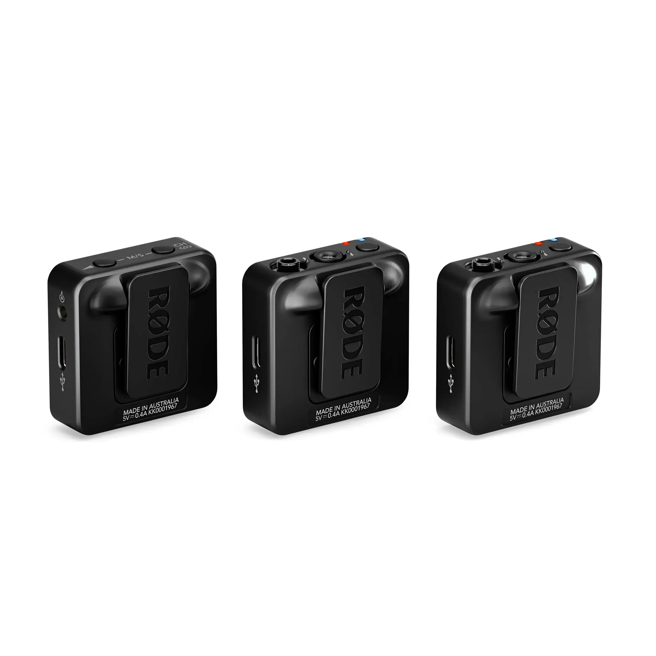 מערכת מיקרופון דש אלחוטית עם 2 משדרים Rode Wireless GO Gen 3 - צבע שחור