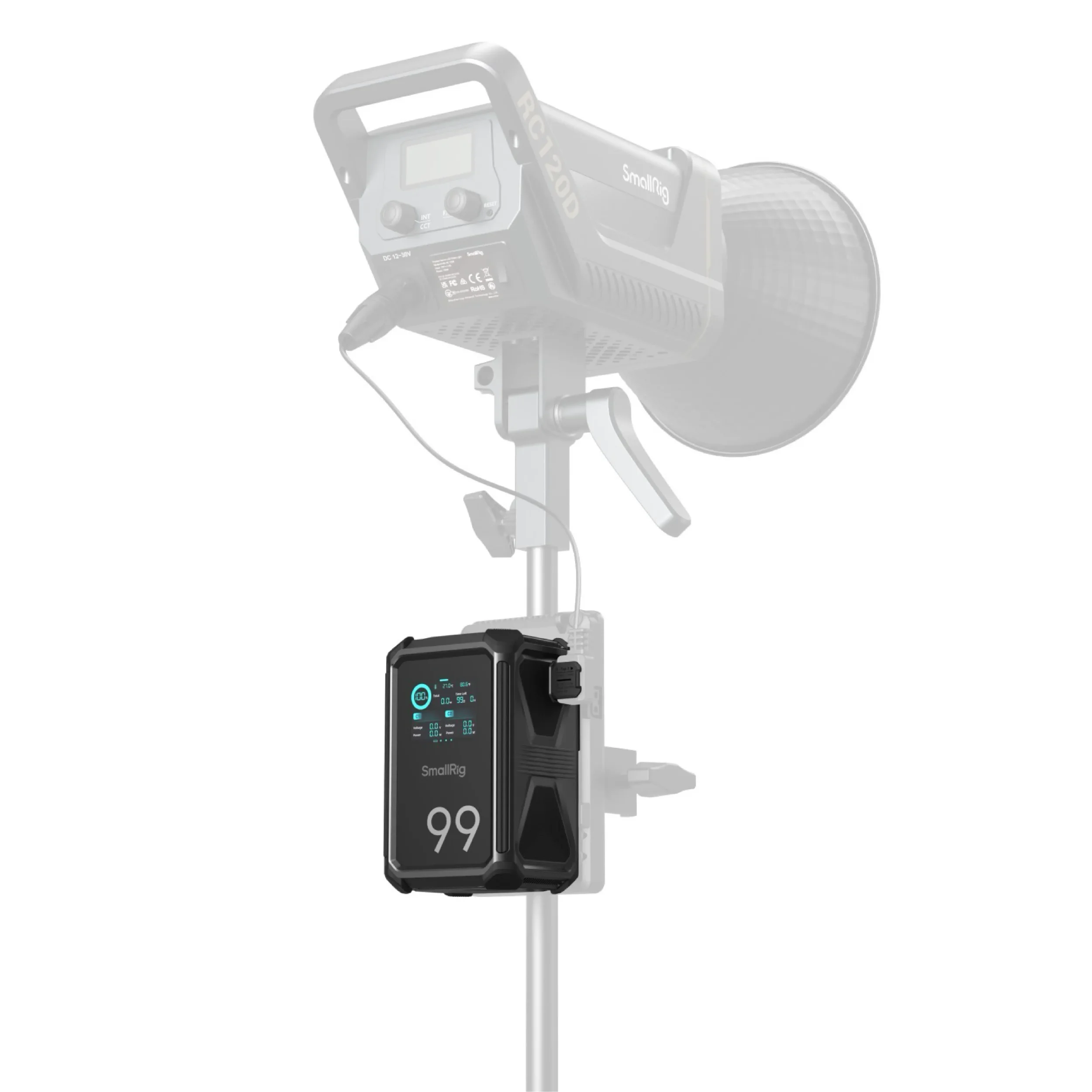 סוללה V-Mount חכמה מסך מגע SmallRig X99