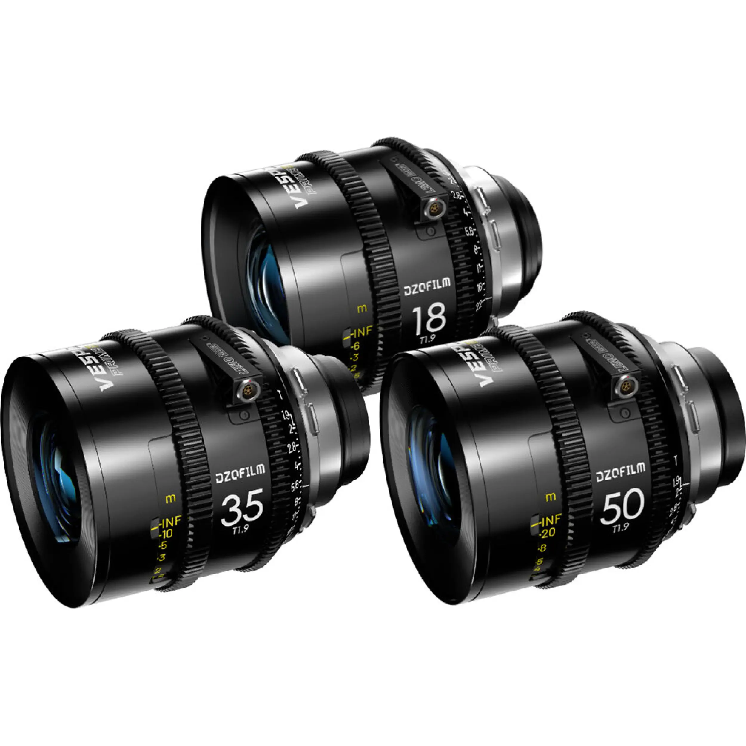 סט 3 עדשות פריים DZOFILM Vespid 2 Prime 18/35/50mm
