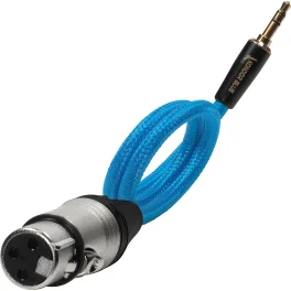 כבל XLR חיבור נקבה לקונקטור 3.5 מ"מ Mini TRS  באורך 40 ס"מ Kondor Blue