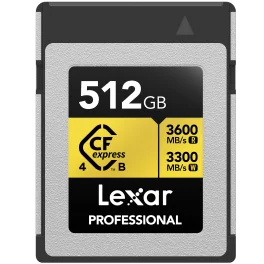 כרטיס זיכרון 512GB Lexar® Professional Gold CFexpress™ 4.0 Type-B
