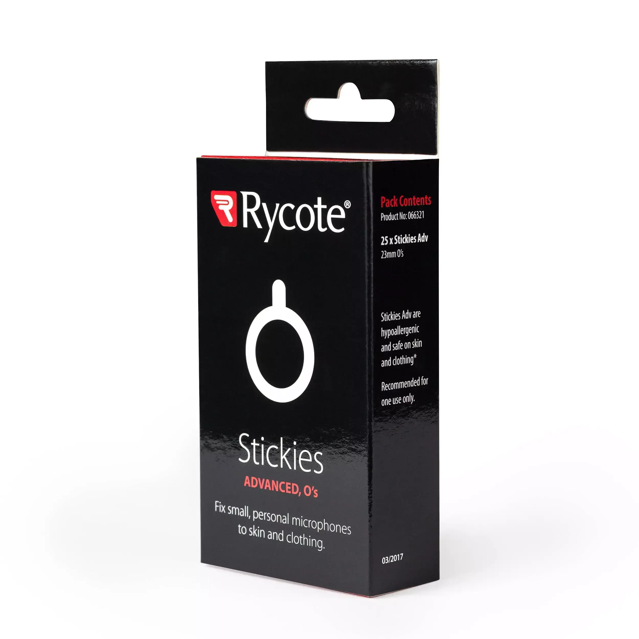100 מדבקות עגולות 23 מ"מ Rycote Stickies