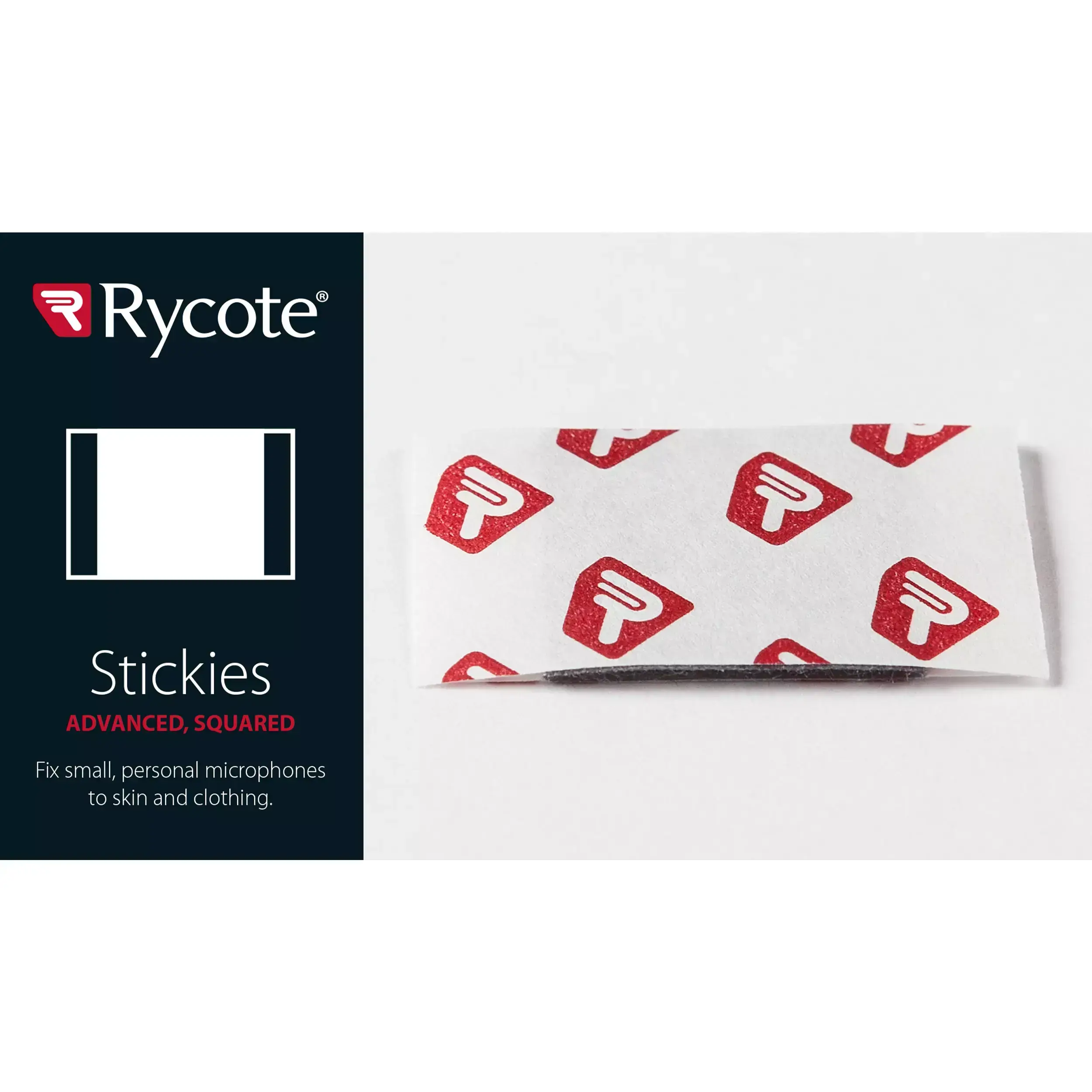 100 מדבקות מרובעות 20 מ"מ Rycote Stickies
