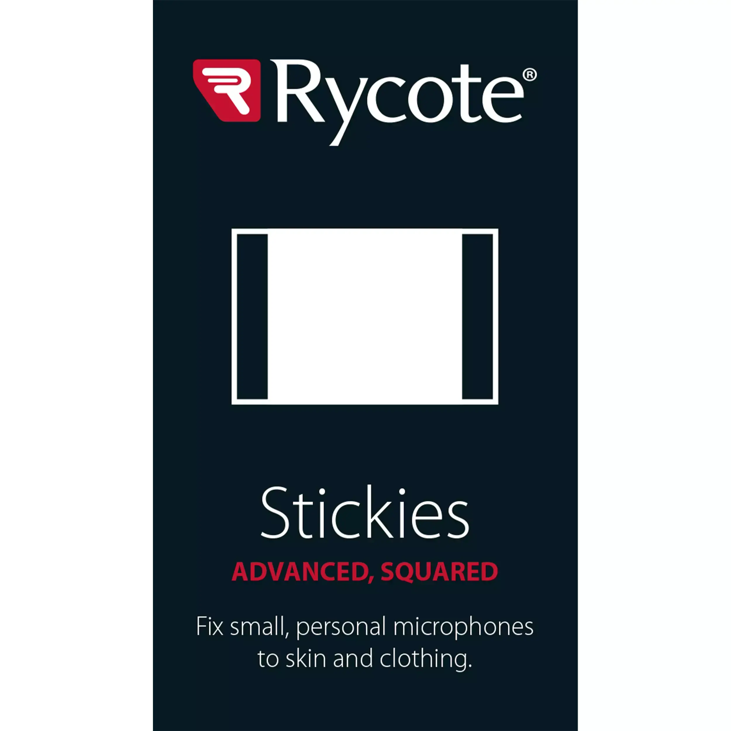 100 מדבקות מרובעות 20 מ"מ Rycote Stickies