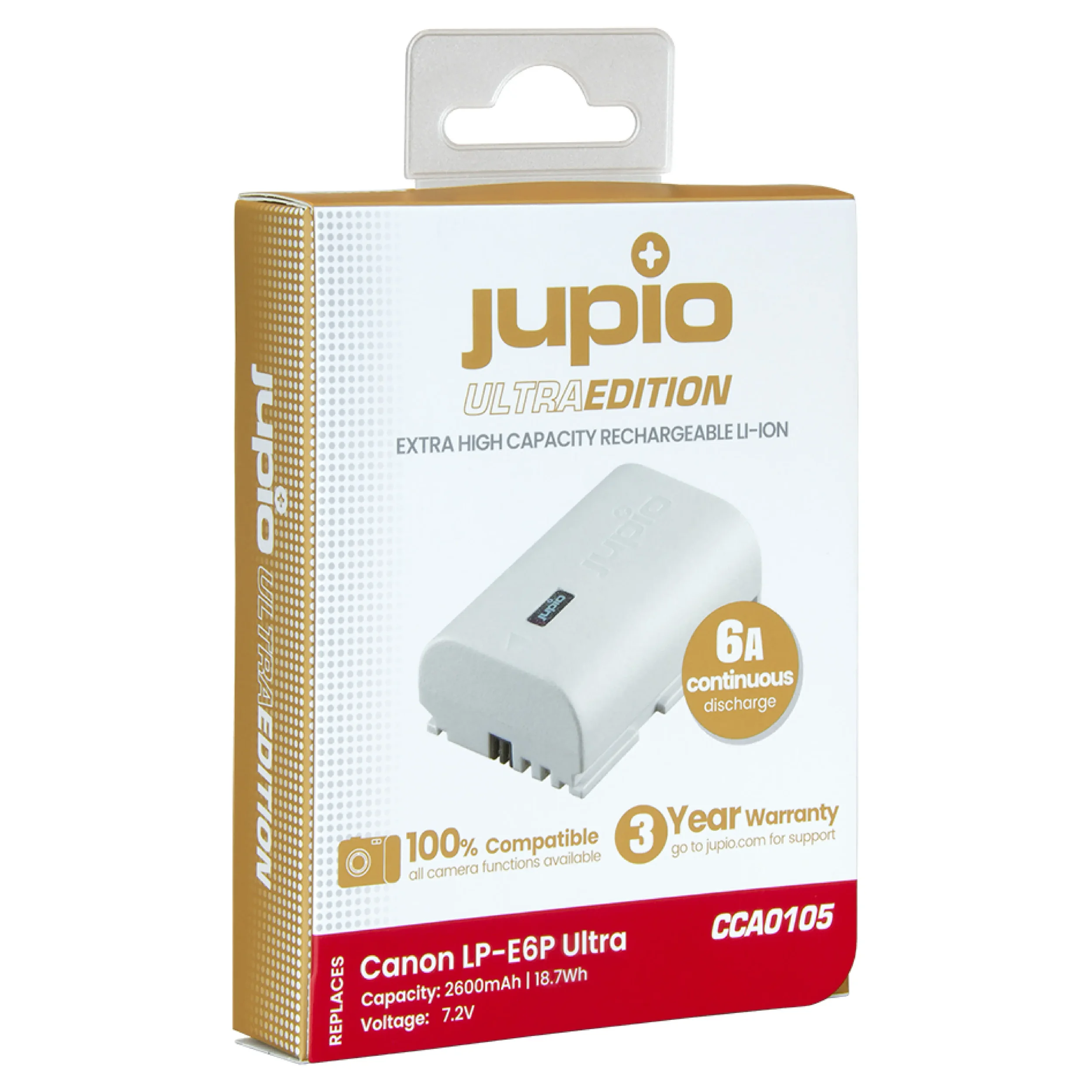 סוללת ליתיום JUPIO LP-E6P למצלמות CANON