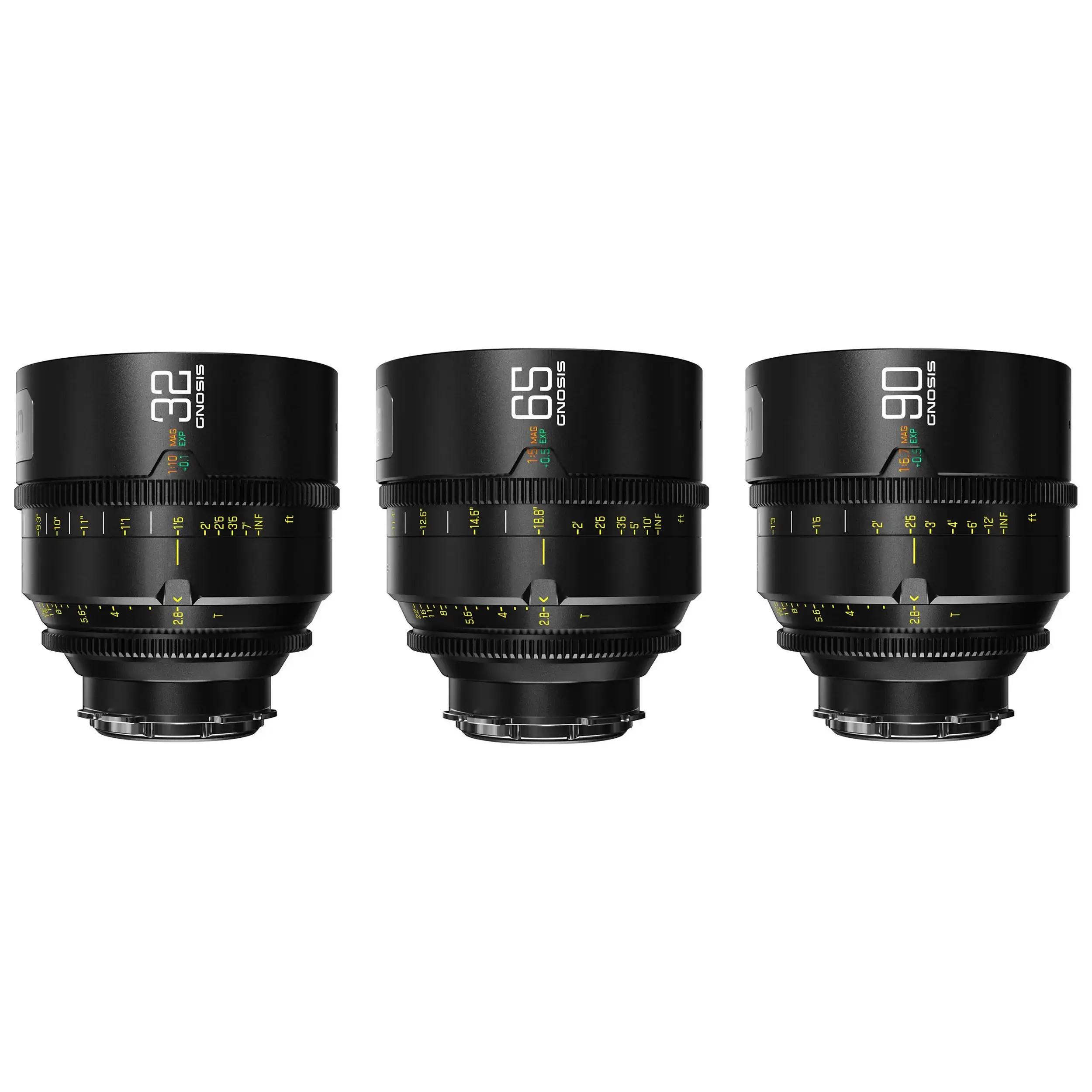 סט 3 עדשות פריים DZOFILM Gnosis 32/65/90mm T2.8 Macro-FEET