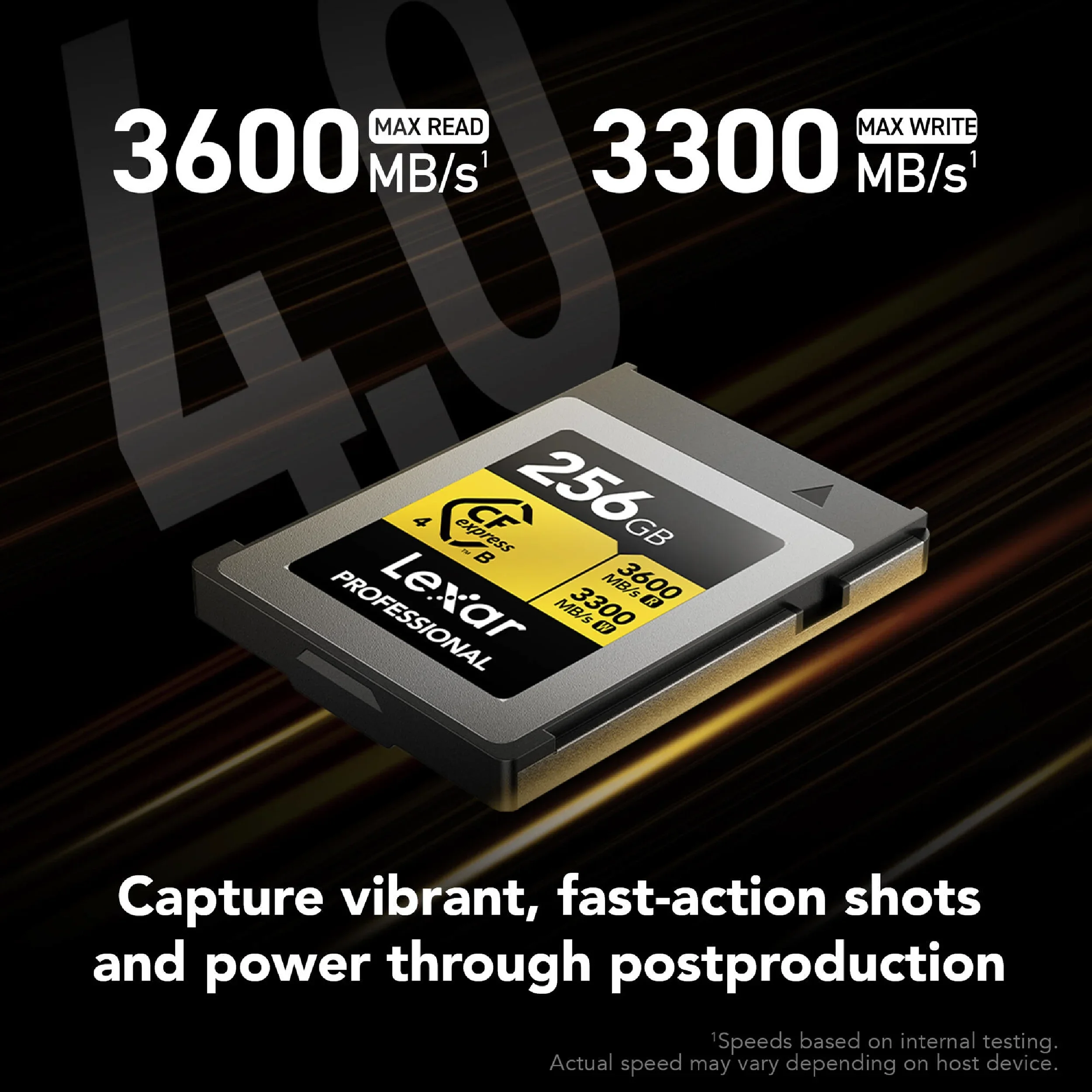 כרטיס זיכרון  Lexar Professional Gold 256GB CFexpress™ Type-B