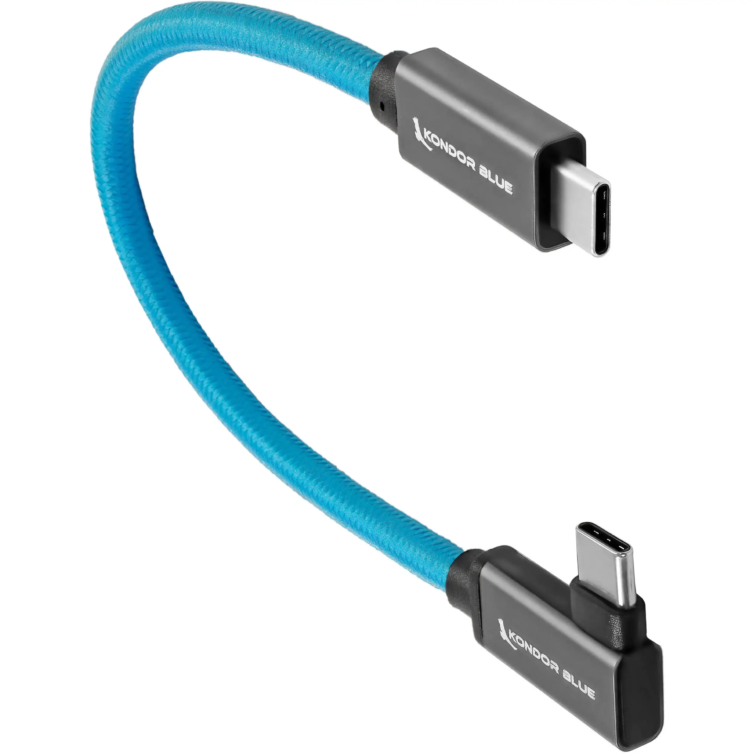 כבל 21 ס"מ ישר לזוויתי Kondor Blue USB-C 3.1 Gen 2