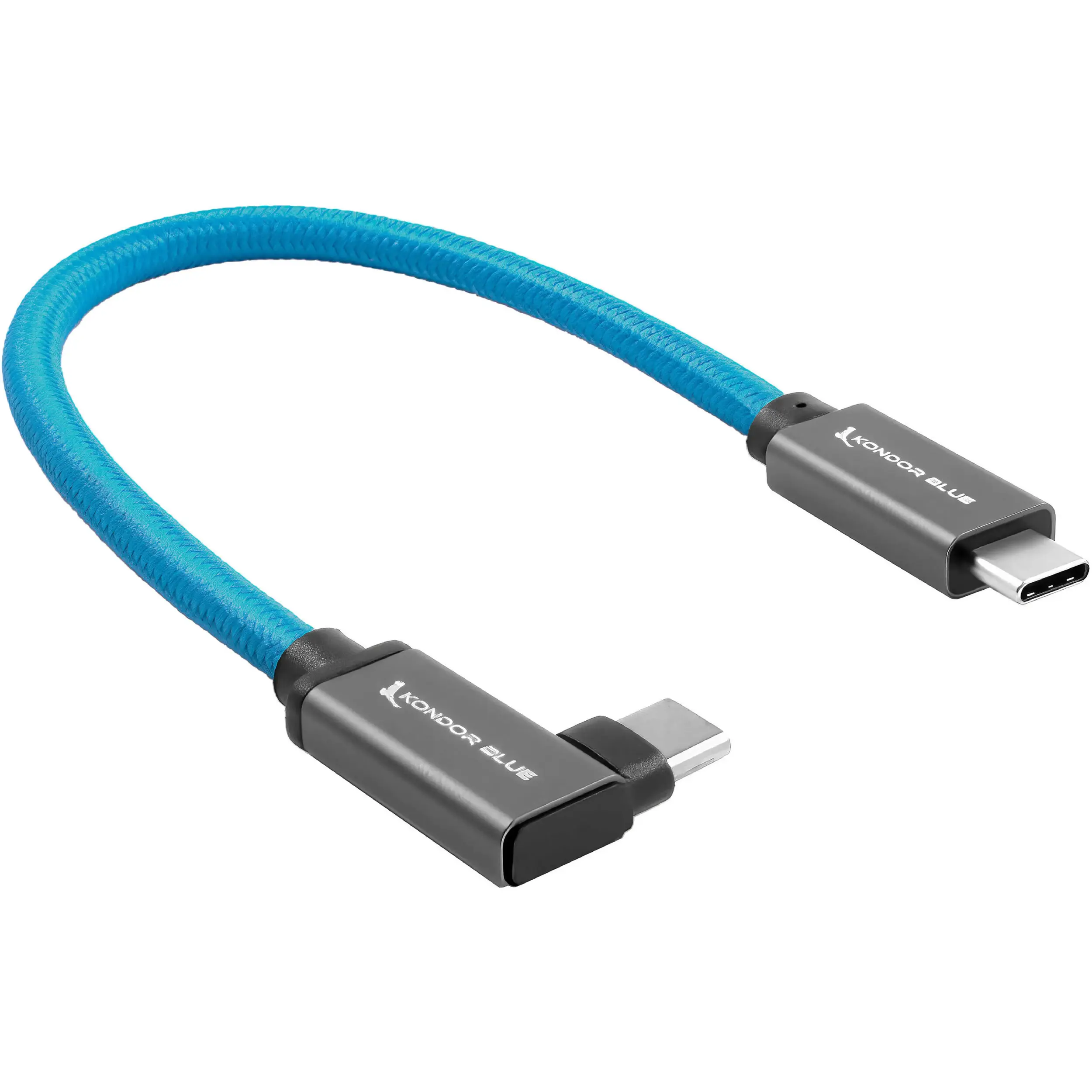 כבל 21 ס"מ ישר לזוויתי Kondor Blue USB-C 3.1 Gen 2
