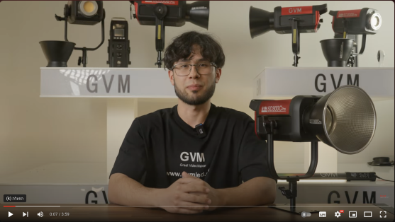 פנס לד GVM Pro SD300C RGB & Bi-Color