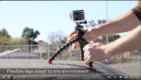 חצובת חוליות Joby GorillaPod Action עם חיבור ל-GOPRO