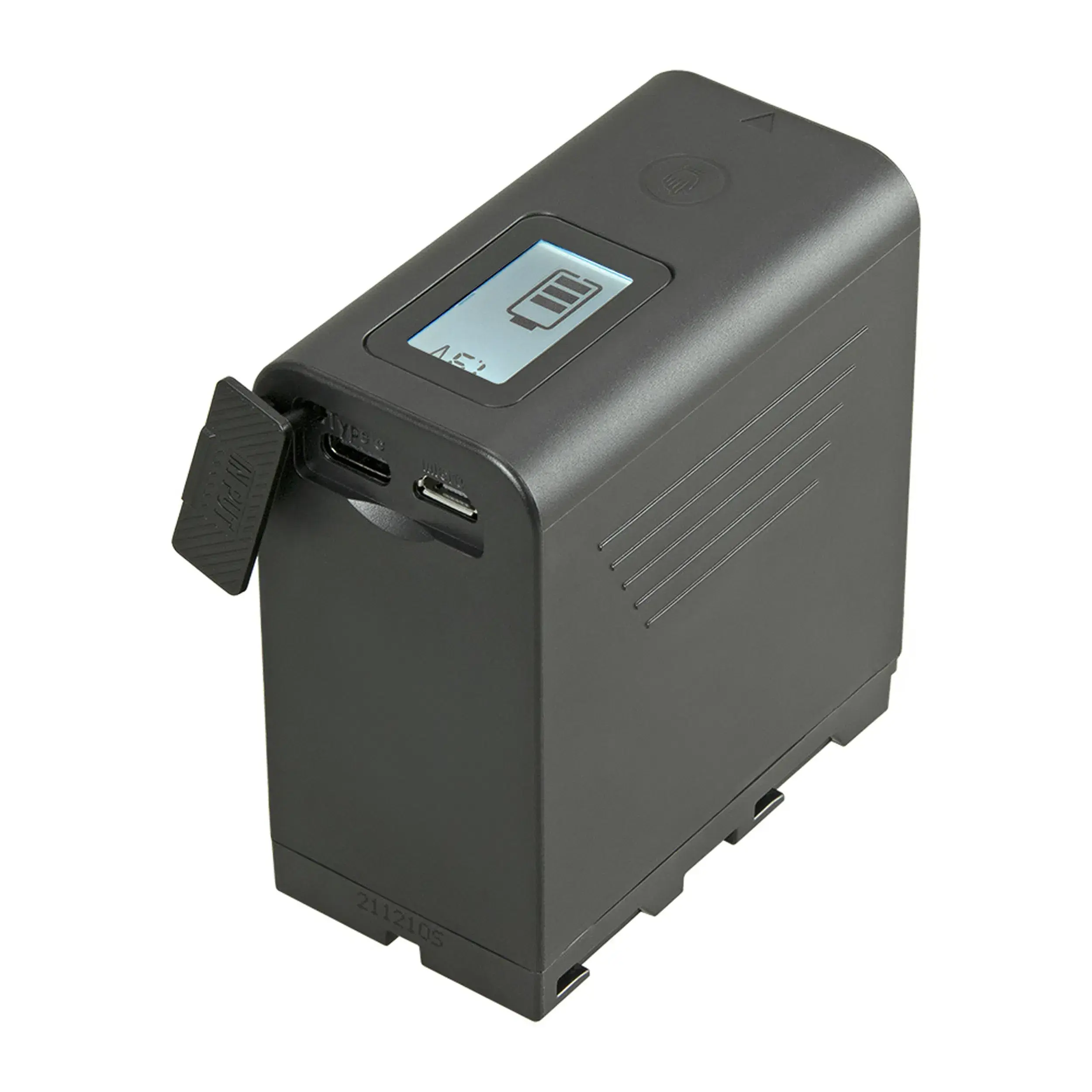 סוללת ליתיום NP-F970 עם צג ויציאות מתח JUPIO 10050mAh