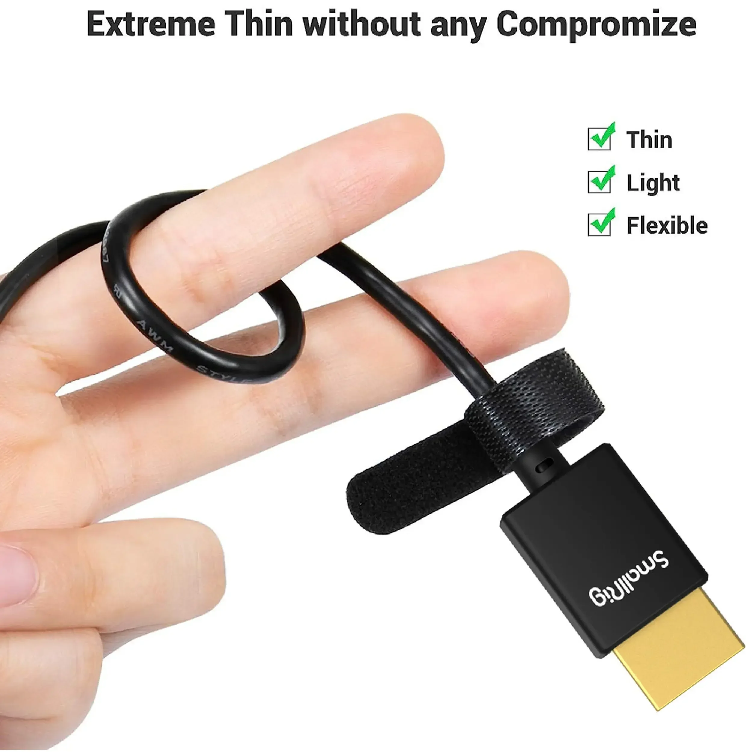 כבל דק HDMI-Micro HDMI באורך 55 ס"מ SmallRig 3043B 4K