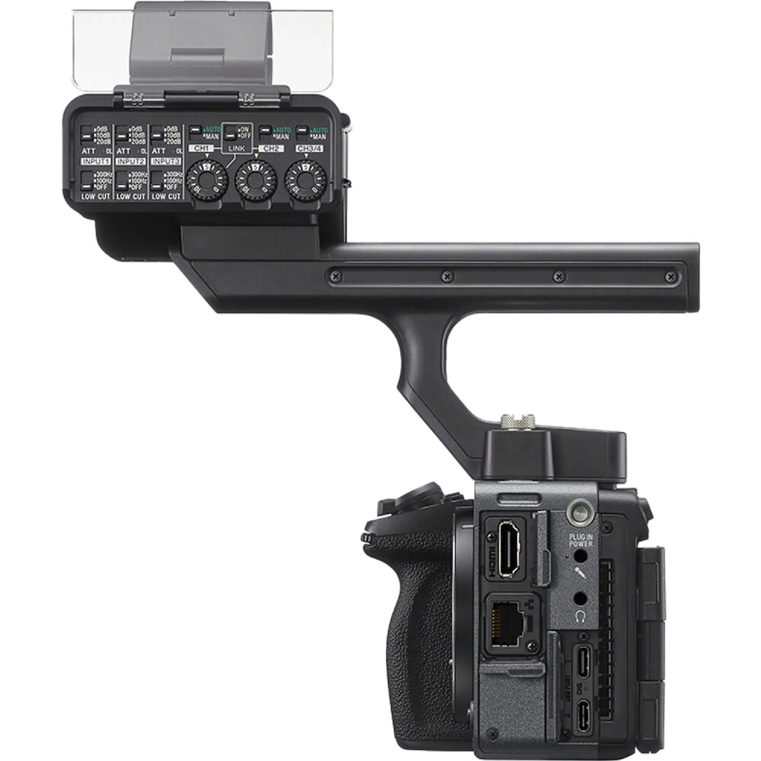 מצלמת Sony FX5 עם יחידת XLR