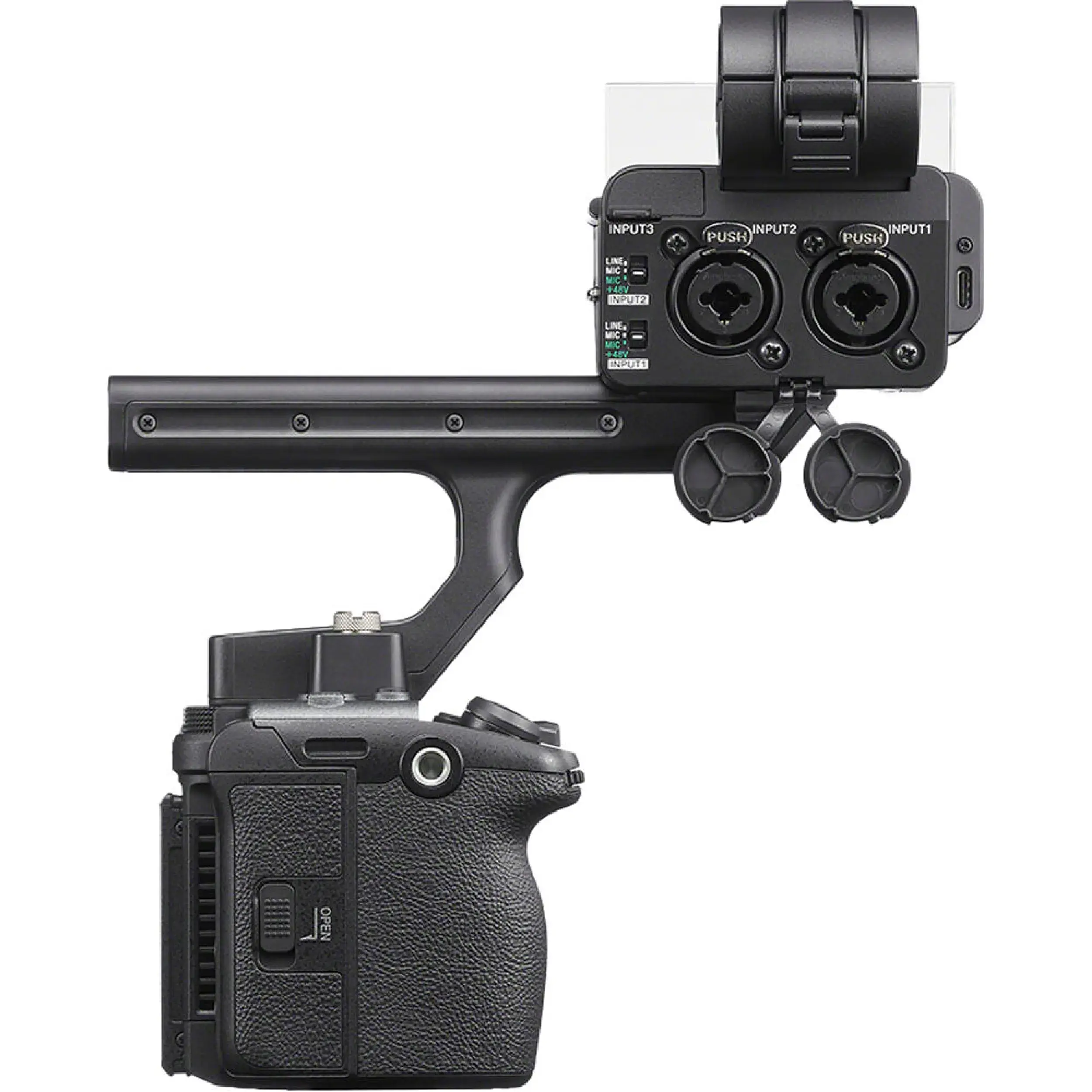 מצלמת Sony FX5 עם יחידת XLR