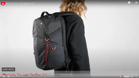 תיק גב לציוד צילום Manfrotto Pro Light RedBee-310